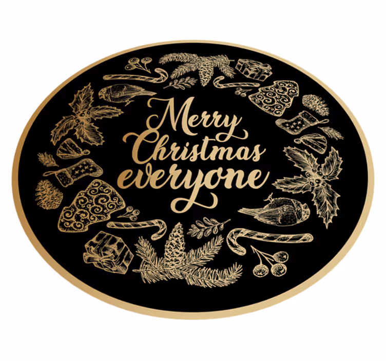 merry christmas everyone Christmas tree mat - TenStickers