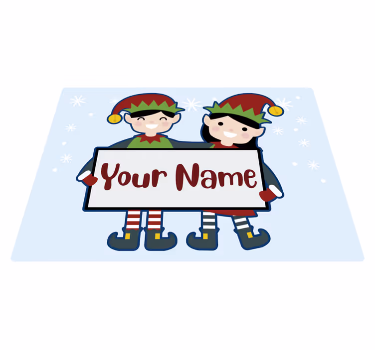 Personalized Elves custom vinyl rug - TenStickers
