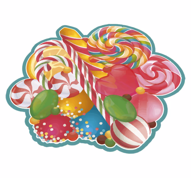 Wrapped candy Christmas tree mat - TenStickers
