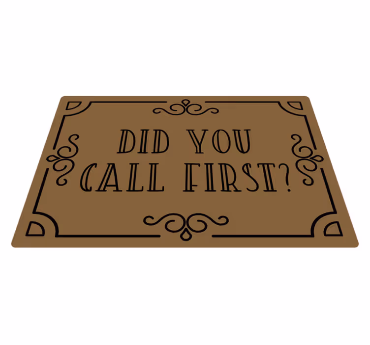 Call First Reminder custom vinyl rug - TenStickers