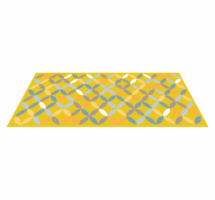 Geometric vinyl rug abstract geometric design - TenStickers