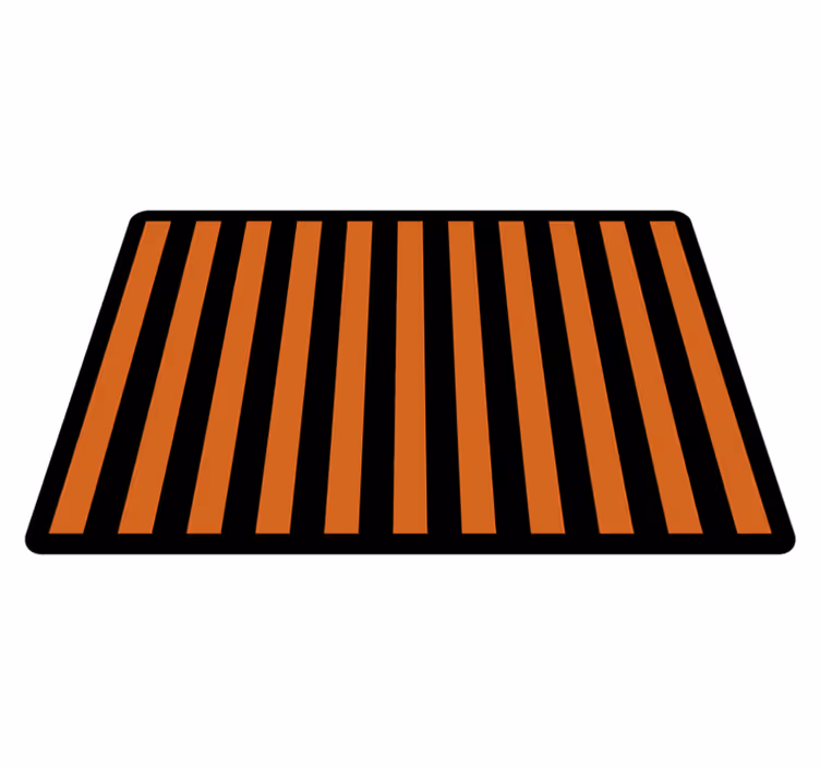 Orange and Black Striped halloween rugs - TenStickers