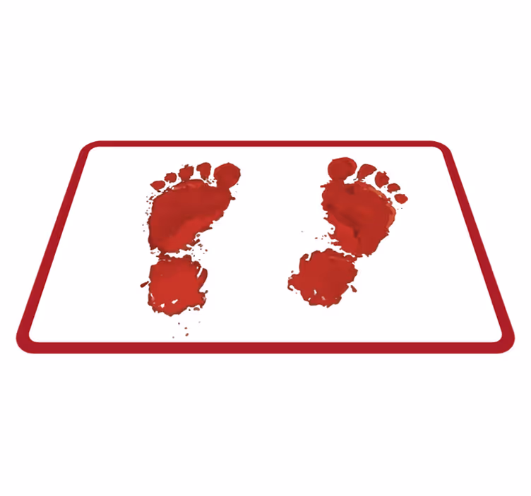 bloody footprints halloween rugs - TenStickers