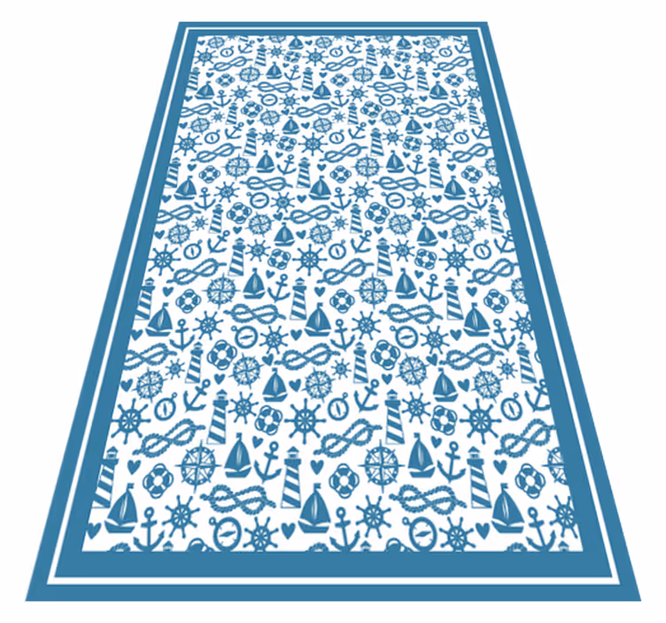 Nautical Playtime vinyl rug - TenStickers