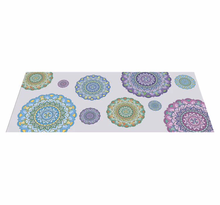 Mandala Circles mandala rug - TenStickers
