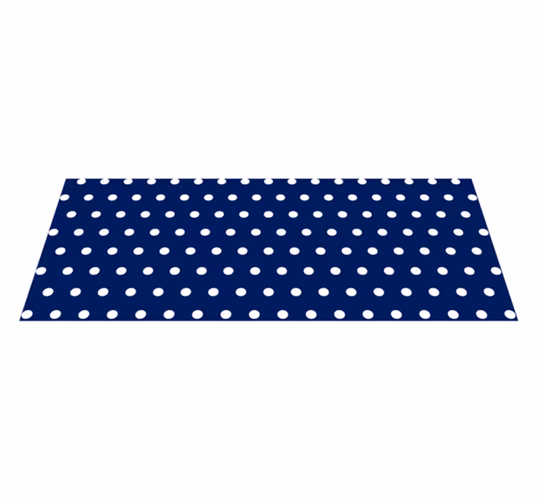 Polka Dotted Decor minimalist vinyl rug - TenStickers