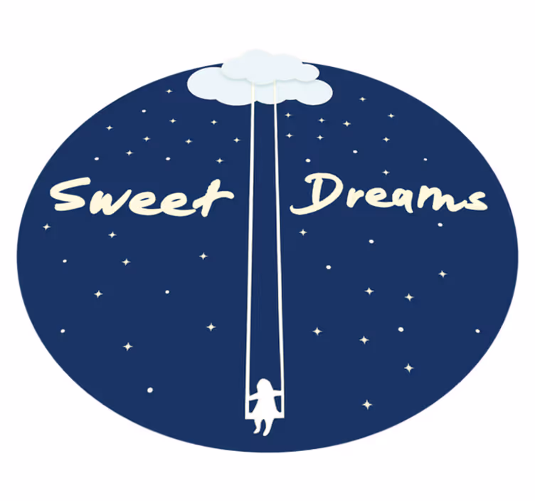 Sweet Dreams Swing nursery vinyl rug - TenStickers