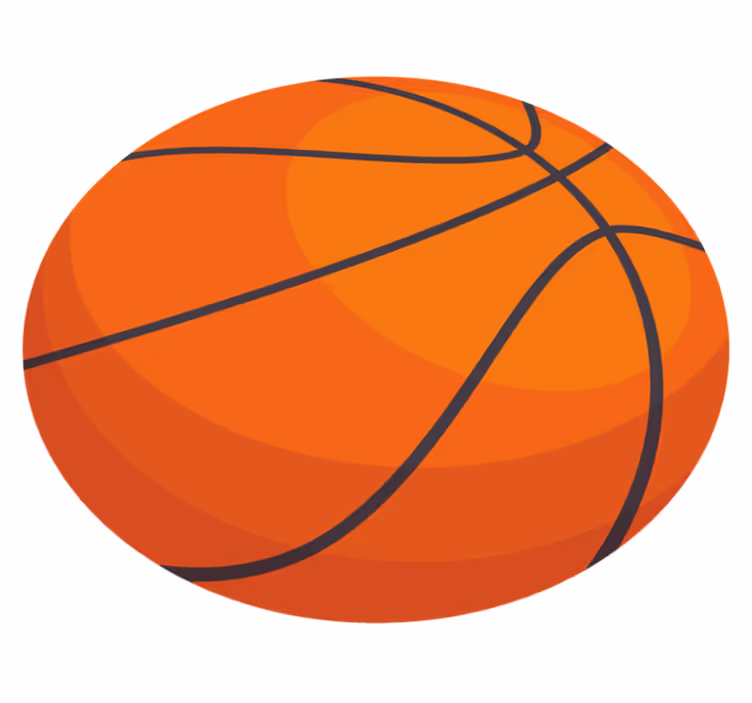Basketball Pattern vinyl rug - TenStickers