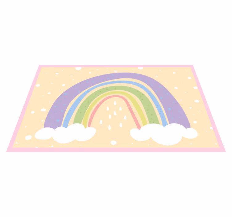 amazing rainbow kids vinyl rug - TenStickers