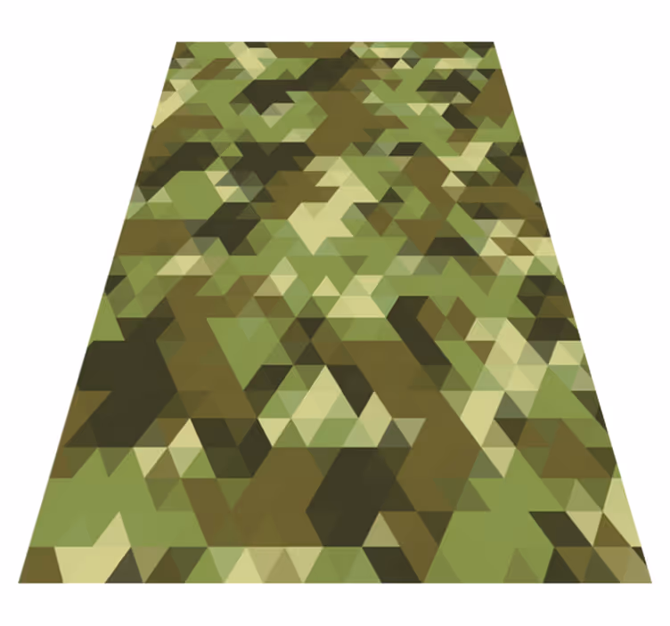 Geometric Concealment geometric vinyl rug - TenStickers