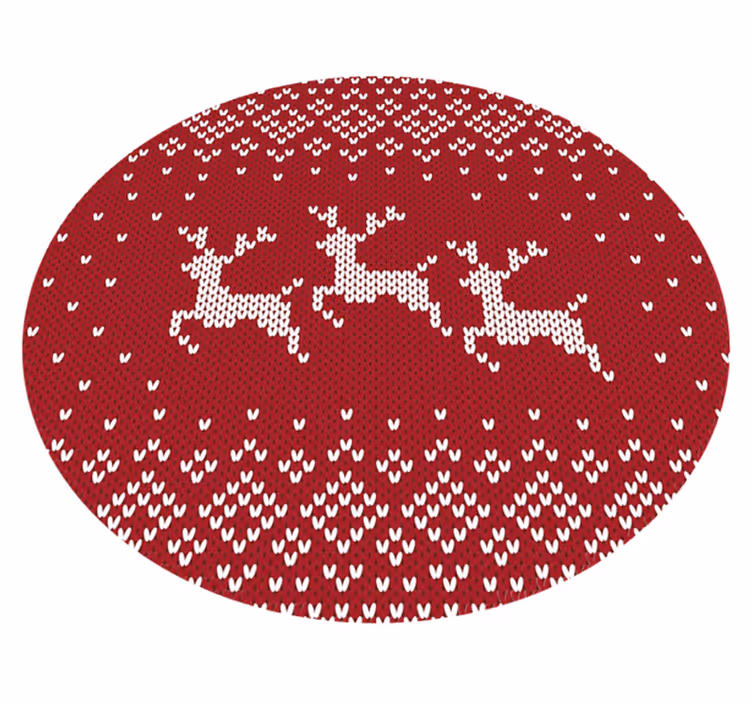 Christmas jumper pattern Christmas tree mat - TenStickers