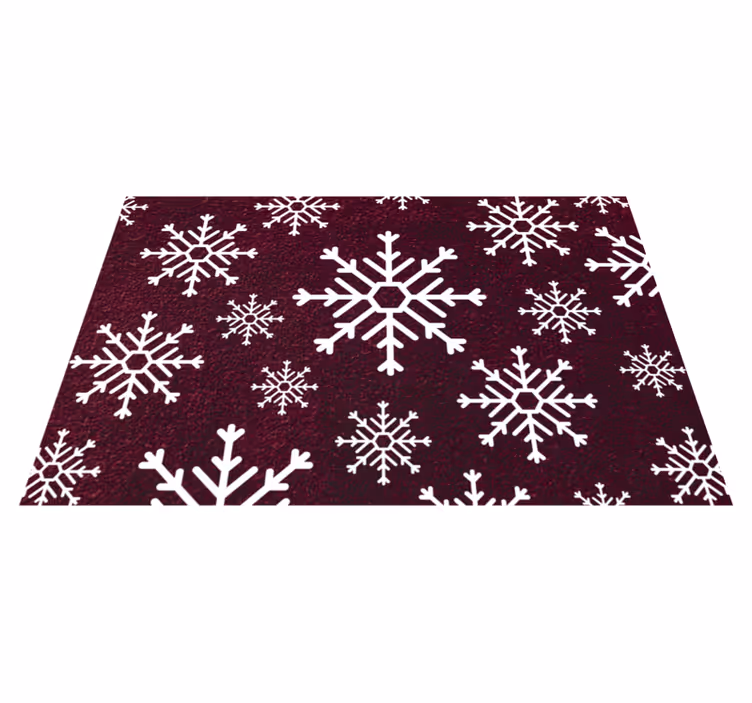 Festive Snowflakes christmas vinyl rug - TenStickers