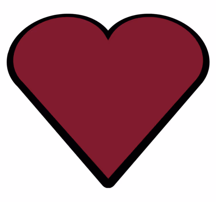 heart shape red vinyl carpet - TenStickers