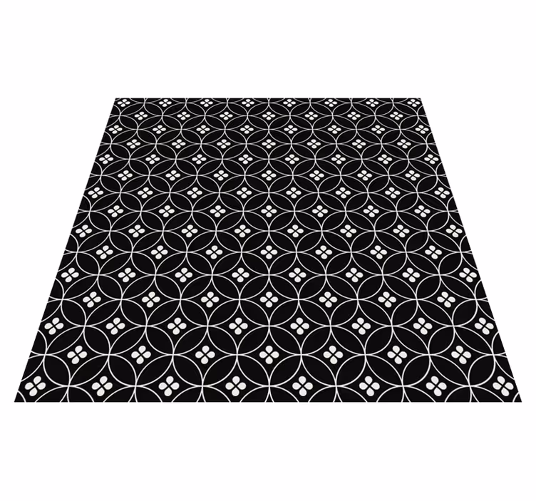 Geometric vinyl rug geometric circle design - TenStickers