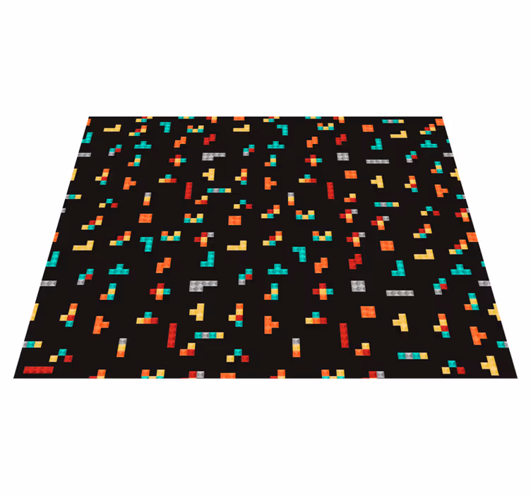 Retro Tetris vintage vinyl rug - TenStickers