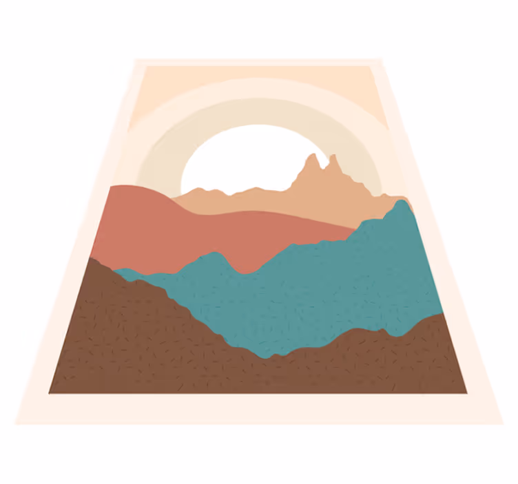 Sunrise in the Forest nature vinyl rug - TenStickers