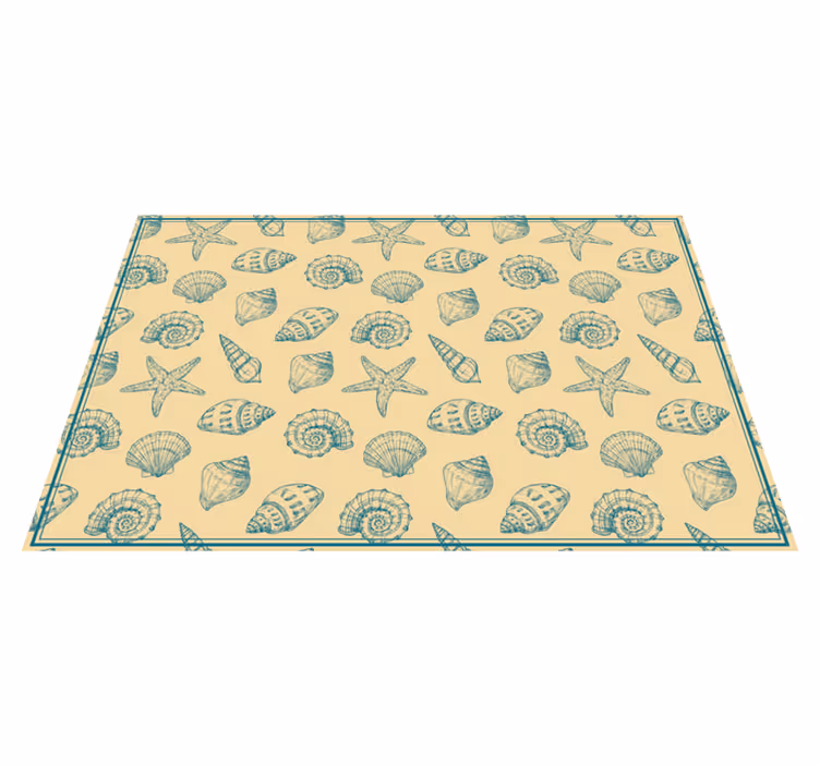 Seashell Motif animal vinyl rug - TenStickers