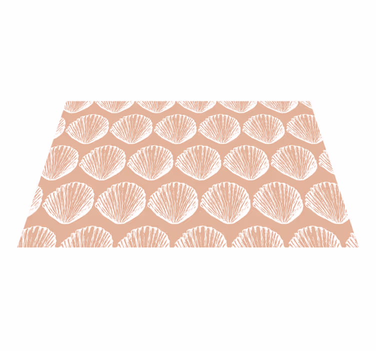 Seashell Pattern flower vinyl rug - TenStickers