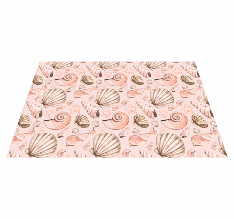 Seashells animal vinyl rug for bedroom. - TenStickers
