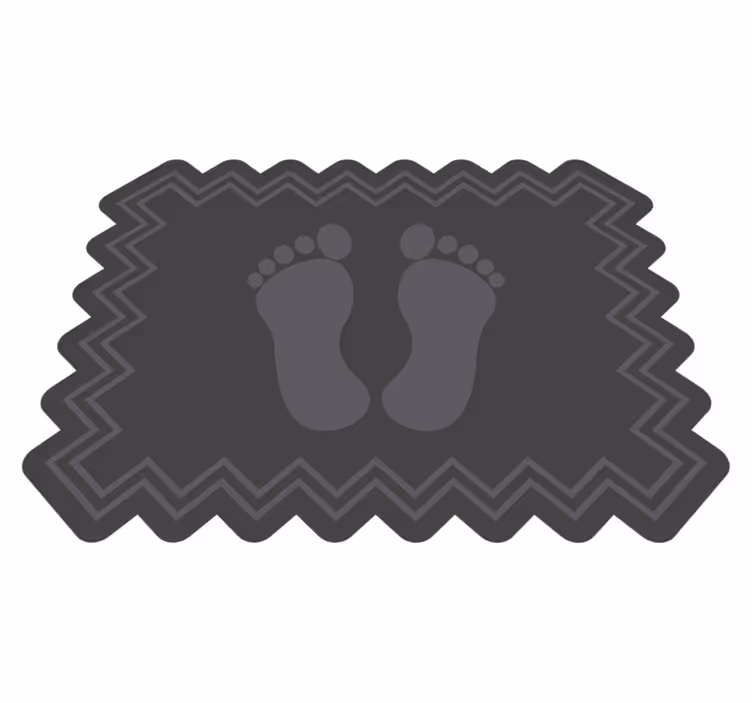 Footprint Bathmat bathroom vinyl rug - TenStickers