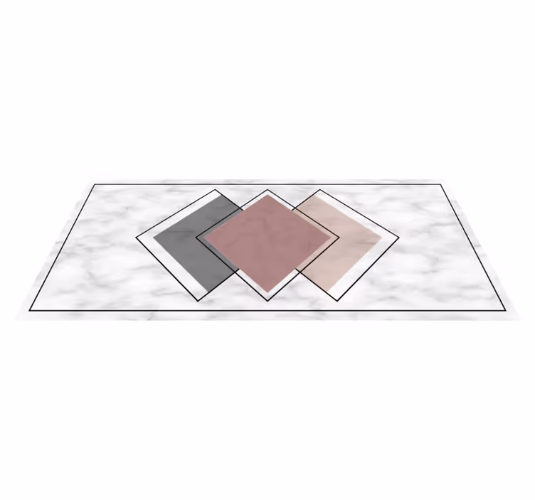 three rhombuses modern rug - TenStickers
