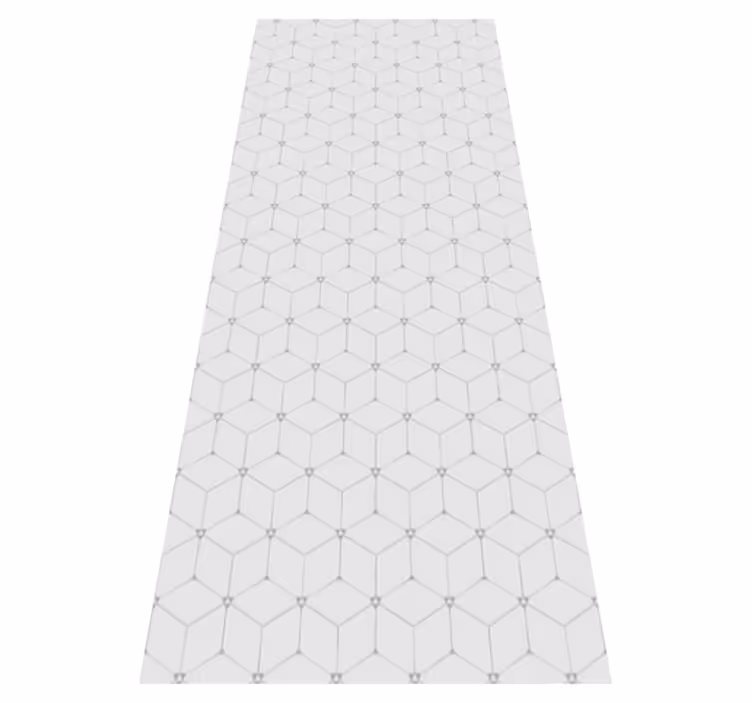 Geometric pattern tile vinyl rug - TenStickers