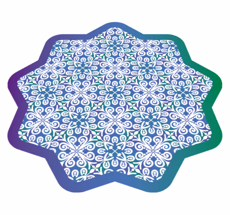Intricate design tile vinyl rug - TenStickers