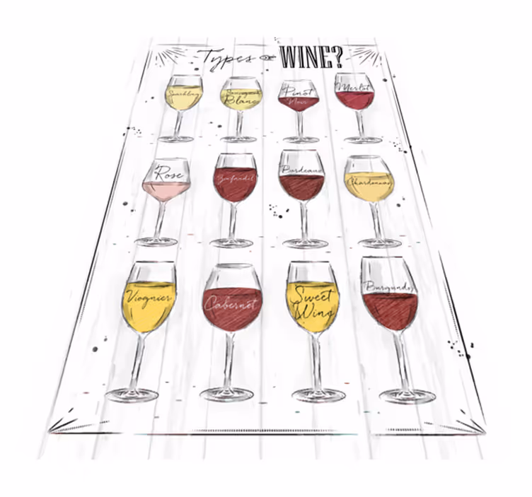 type of wines red custom rug - TenStickers