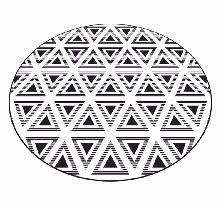 Geometric vinyl rug in triangular composition - TenStickers