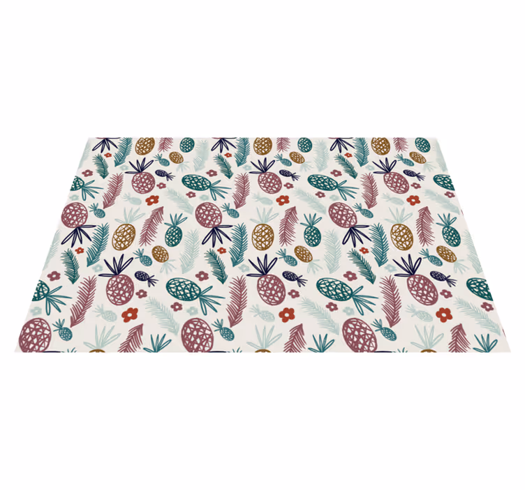 Tropical Fruit Motif flower vinyl rug - TenStickers