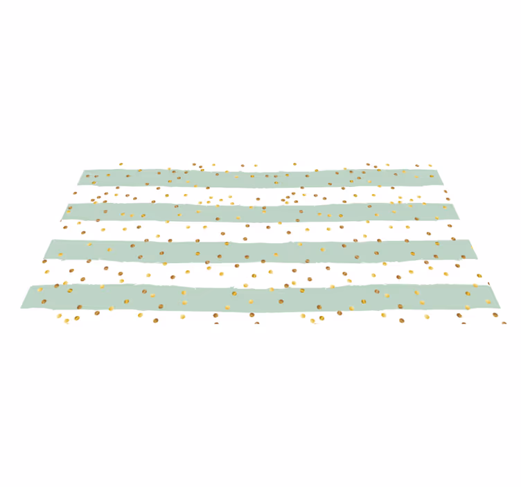 Striped Polka Dots stripes vinyl rug - TenStickers