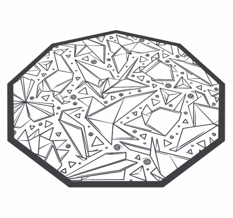 Geometric Forms Octagon geometric vinyl rug - TenStickers