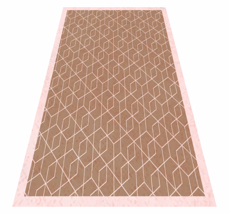Geometric vinyl rug in geometric simplicity - TenStickers