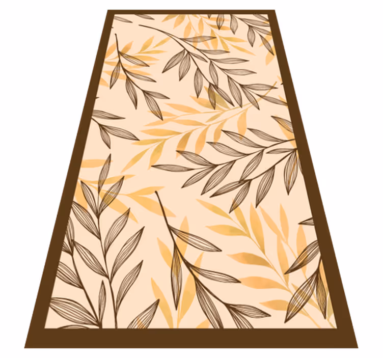 Autumn Foliage Motif flower vinyl rug - TenStickers