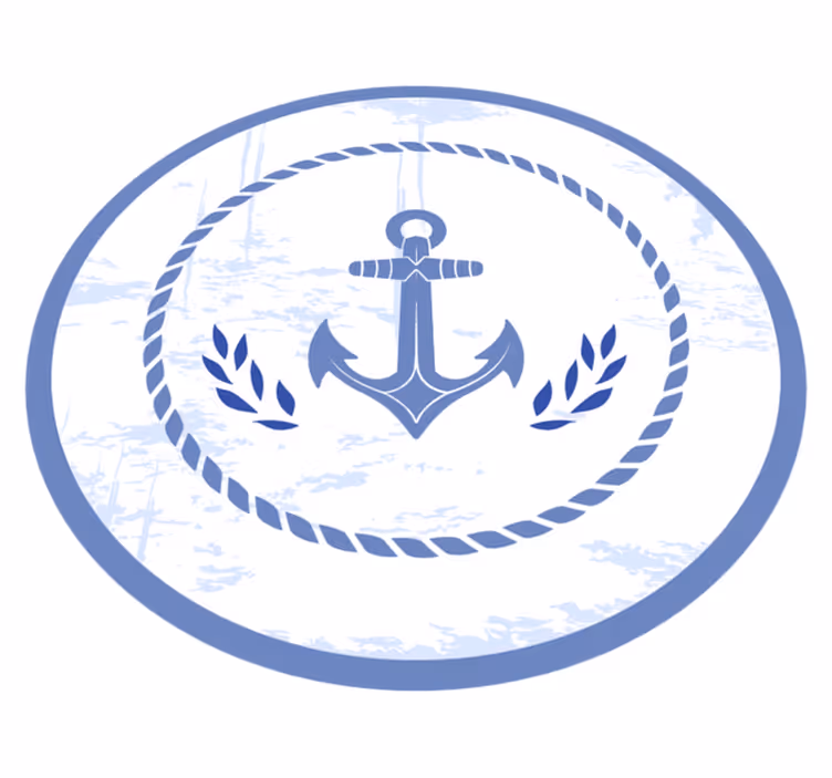 Anchor on a ship bathroom flooring - TenStickers