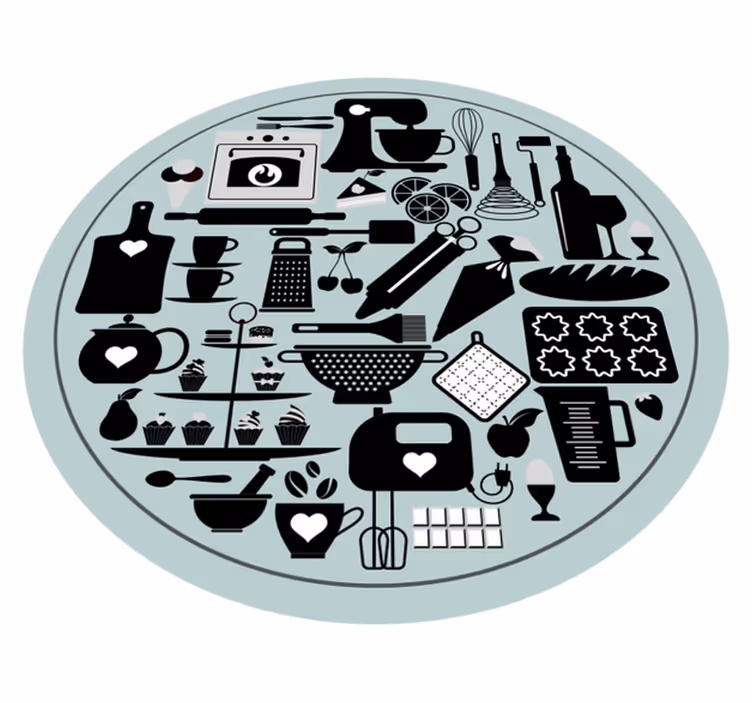 Kitchen elements modern rug - TenStickers