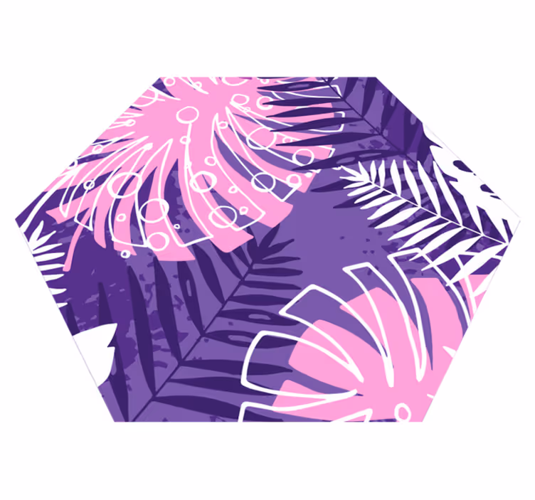 Botanical Statement flower vinyl rug - TenStickers