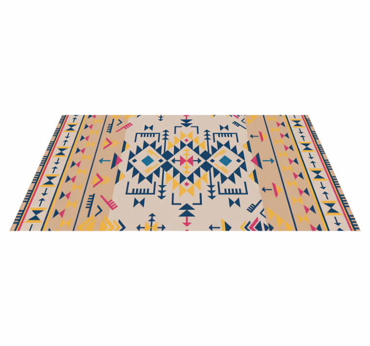 Geometric vinyl rug geometric patterned decor - TenStickers