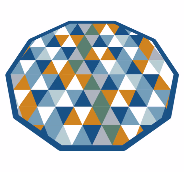 Angular Octagon geometric vinyl rug - TenStickers