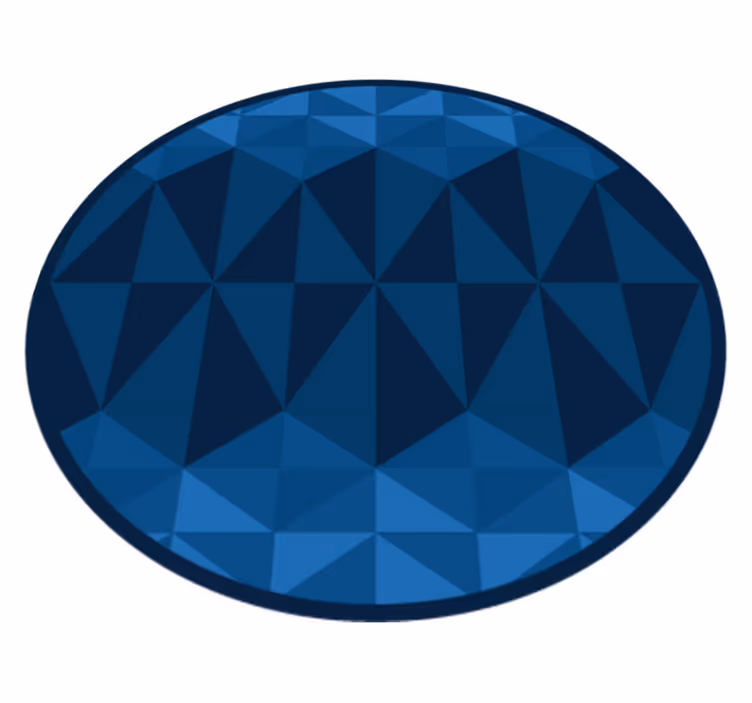 Blue Triangle geometric vinyl rugs - TenStickers