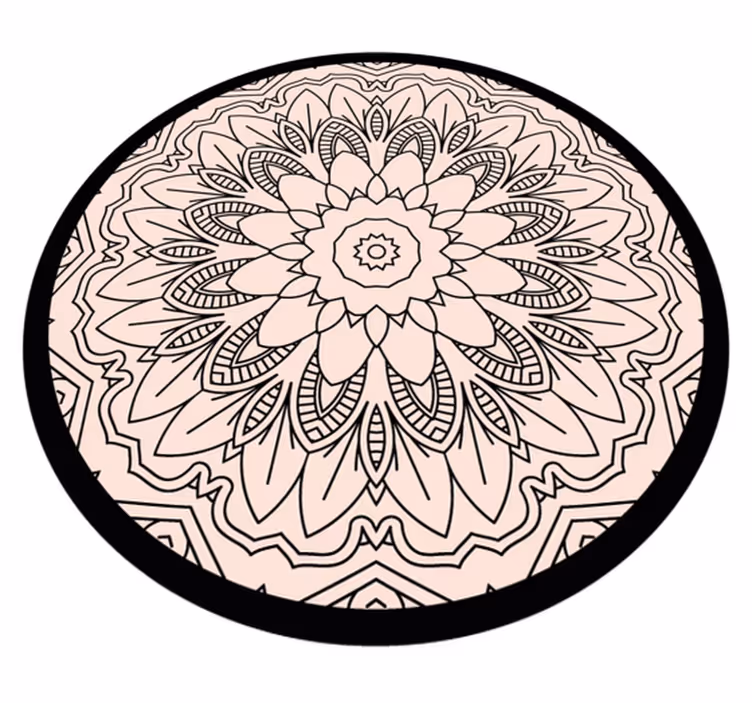 Mandala vinyl rug mandala simplicity - TenStickers