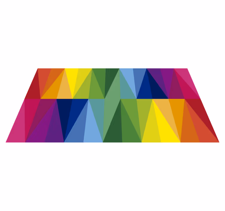 Colorful Triangular Array geometric vinyl rug - TenStickers