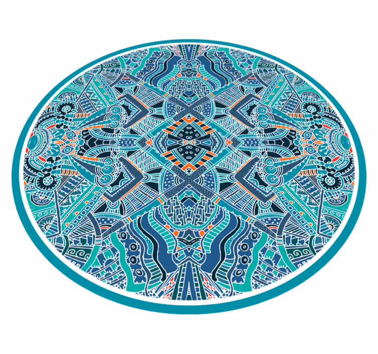 Mandala vinyl rug mandala circular design - TenStickers