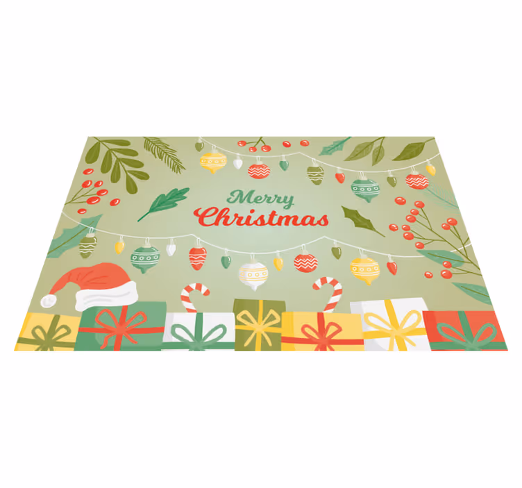 Merry Christmas and gifts Christmas tree mat - TenStickers