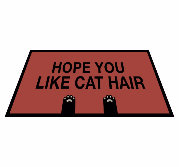 Hope you like cat hair custom vinyl rug - TenStickers