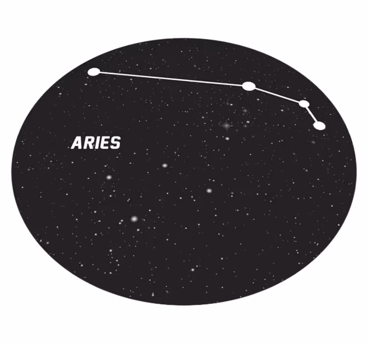 Zodiac sign Aries modern rug - TenStickers