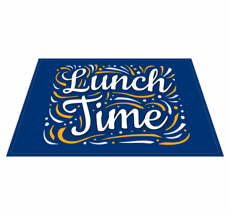 Vinyl rug kitchen with decorative phrase rug - TenStickers