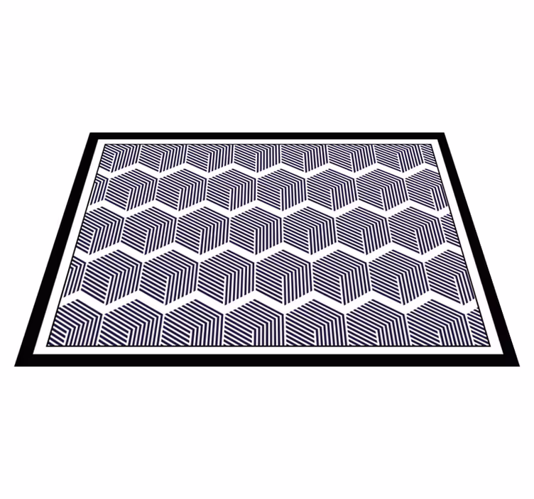 Black and white labirynth 3D mosaic floor tiles - TenStickers