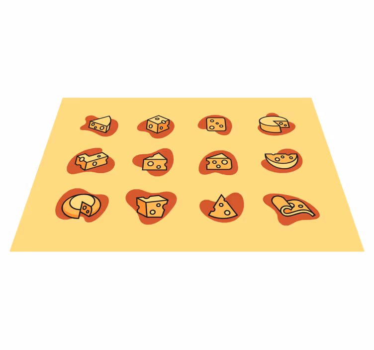 Emmental cheese minimal rug - TenStickers