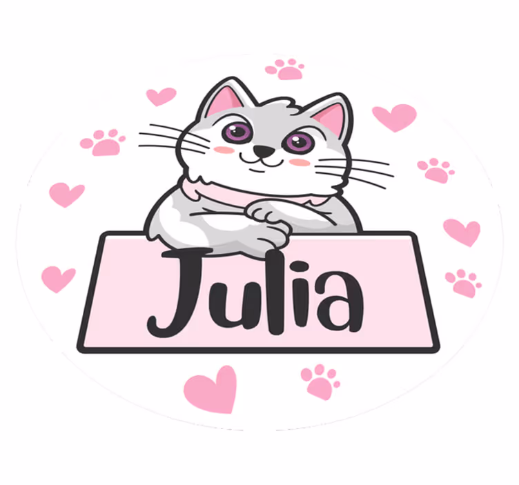 Customized Feline custom vinyl rug - TenStickers